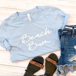 Beach Bum baby blue t shirt